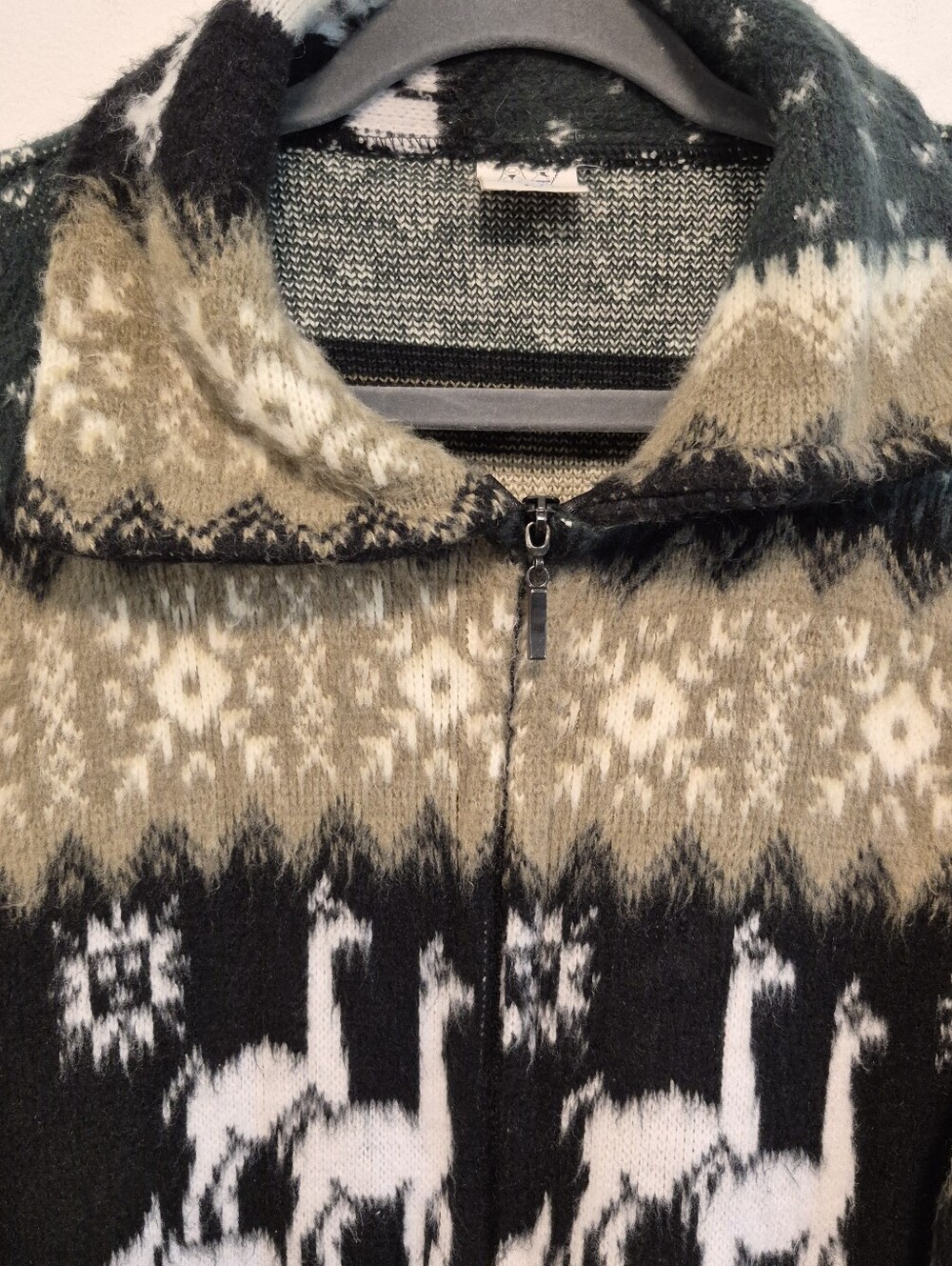 Vtg Yari Artesanias Wool Jacket Zip Sweater Alpaca Ll… - Gem